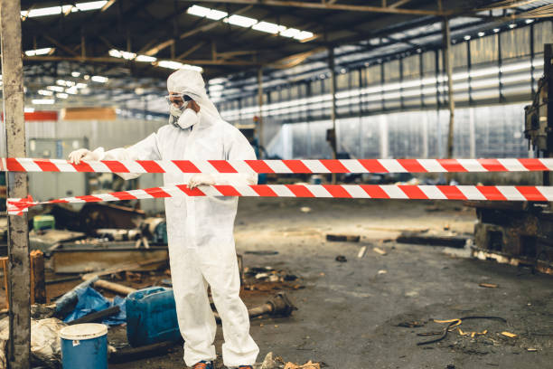 Professional Biohazard Cleanup technician working in McClelland, IA